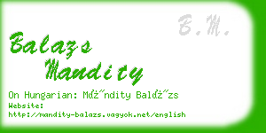 balazs mandity business card